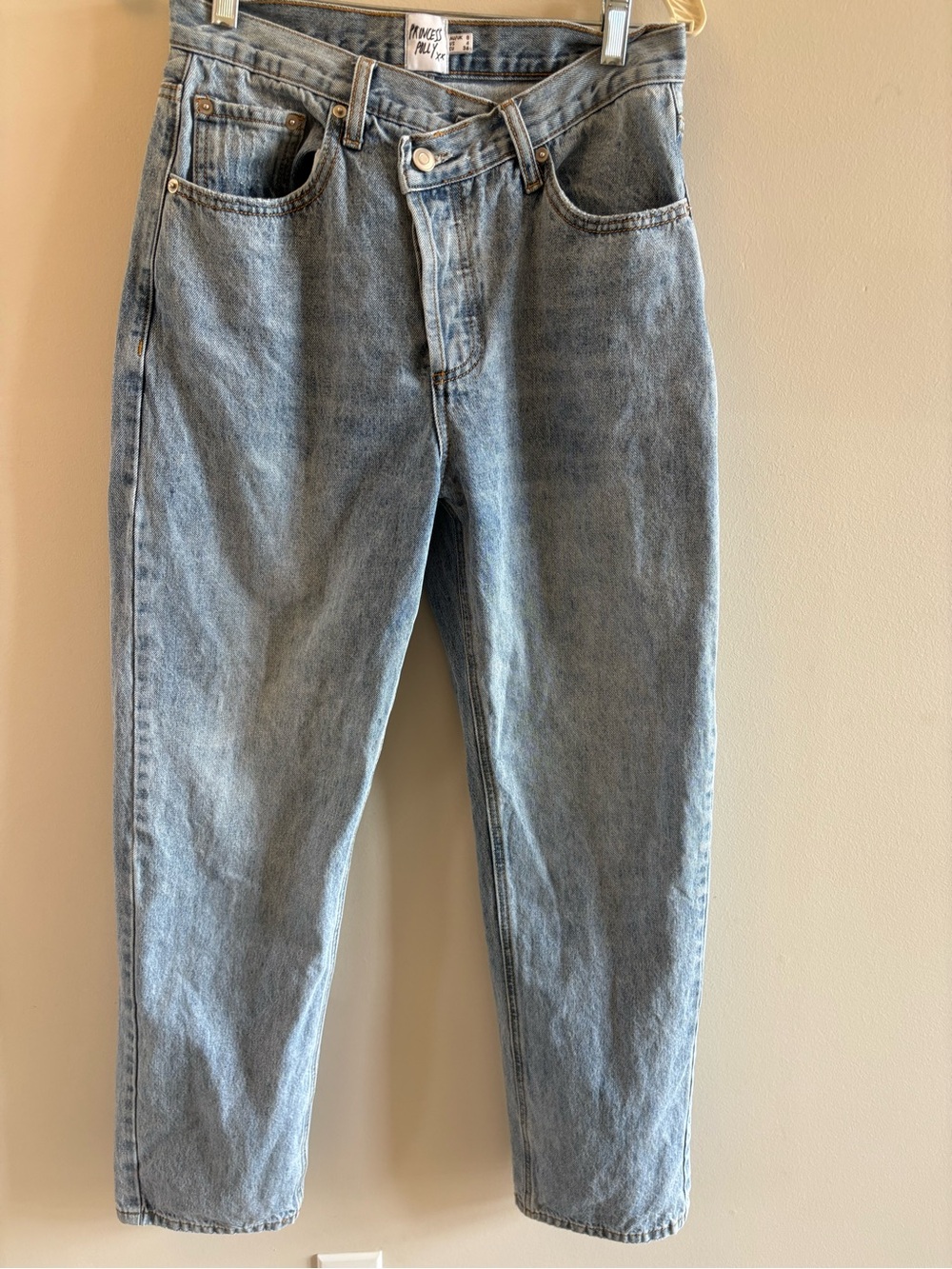 Princess Polly Light Blue Relaxed Jeans